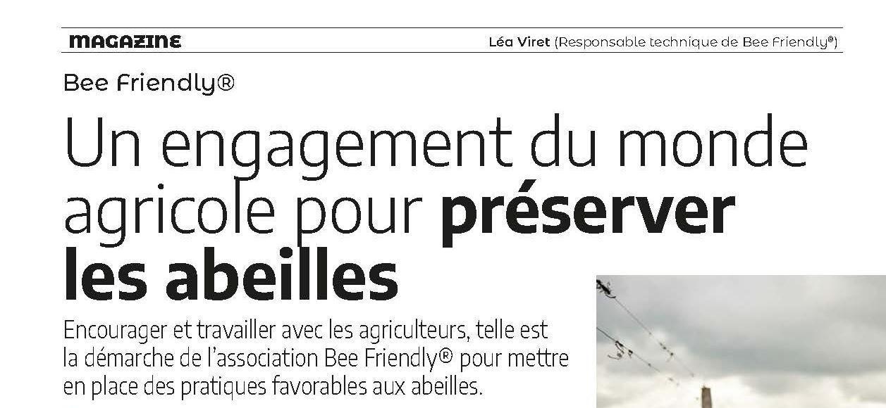 Une engagement du monde agricole pour préserver les abeilles