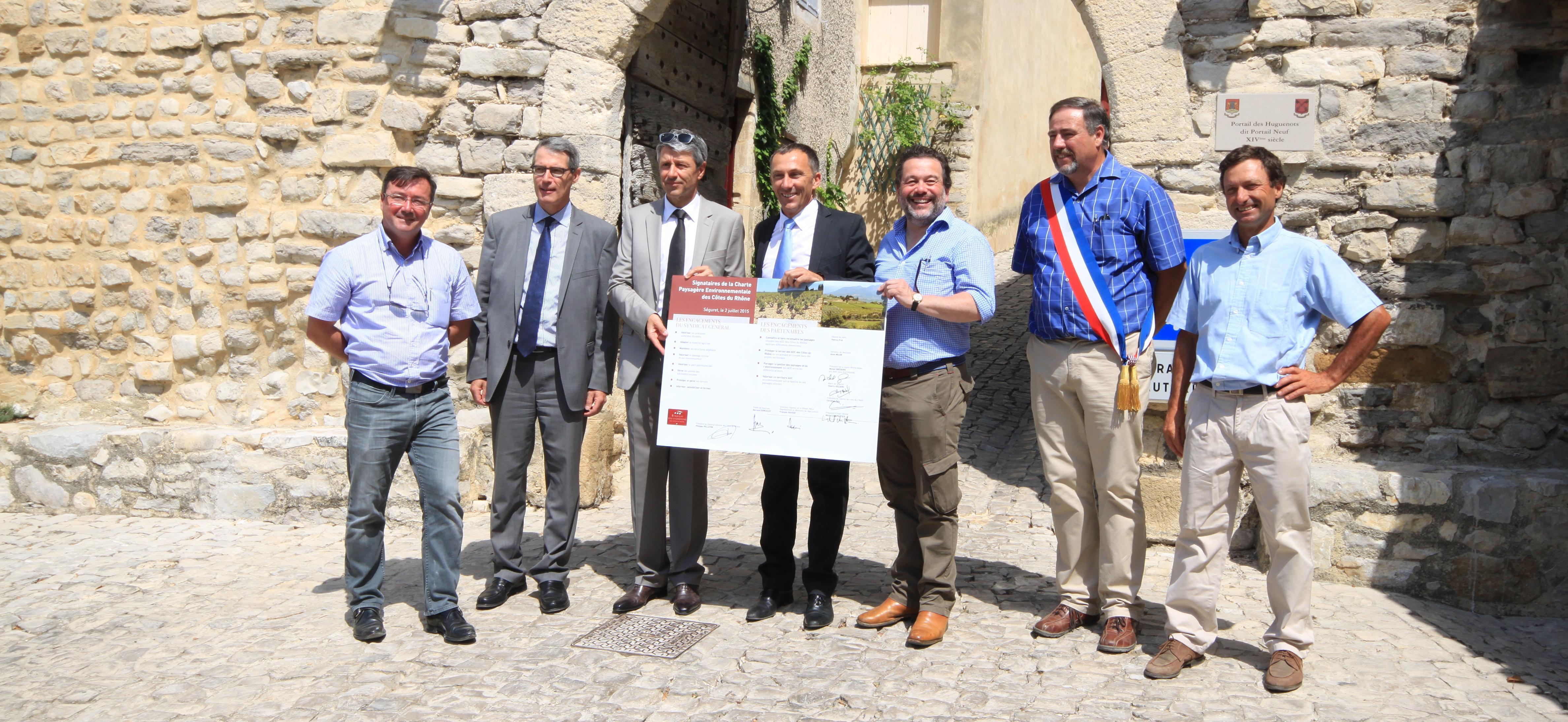 Signataires de la Charte paysagère environnementale des Côtes du Rhône