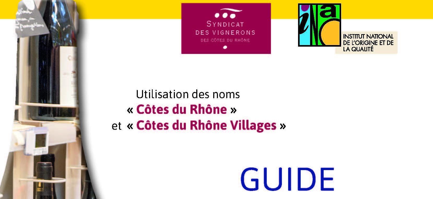 Guide sur l'utilisation du nom Rhône par les metteurs en marché